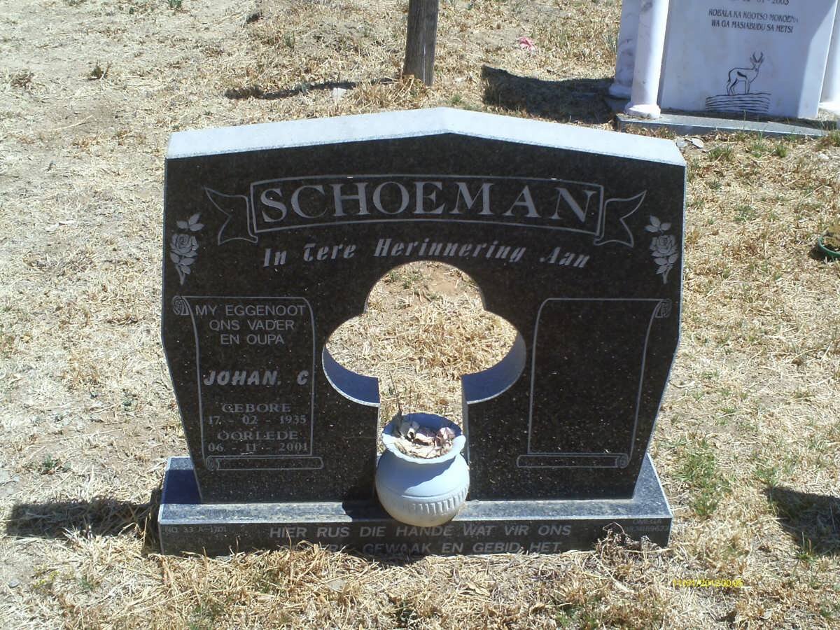 SCHOEMAN Johan C. 1935-2001