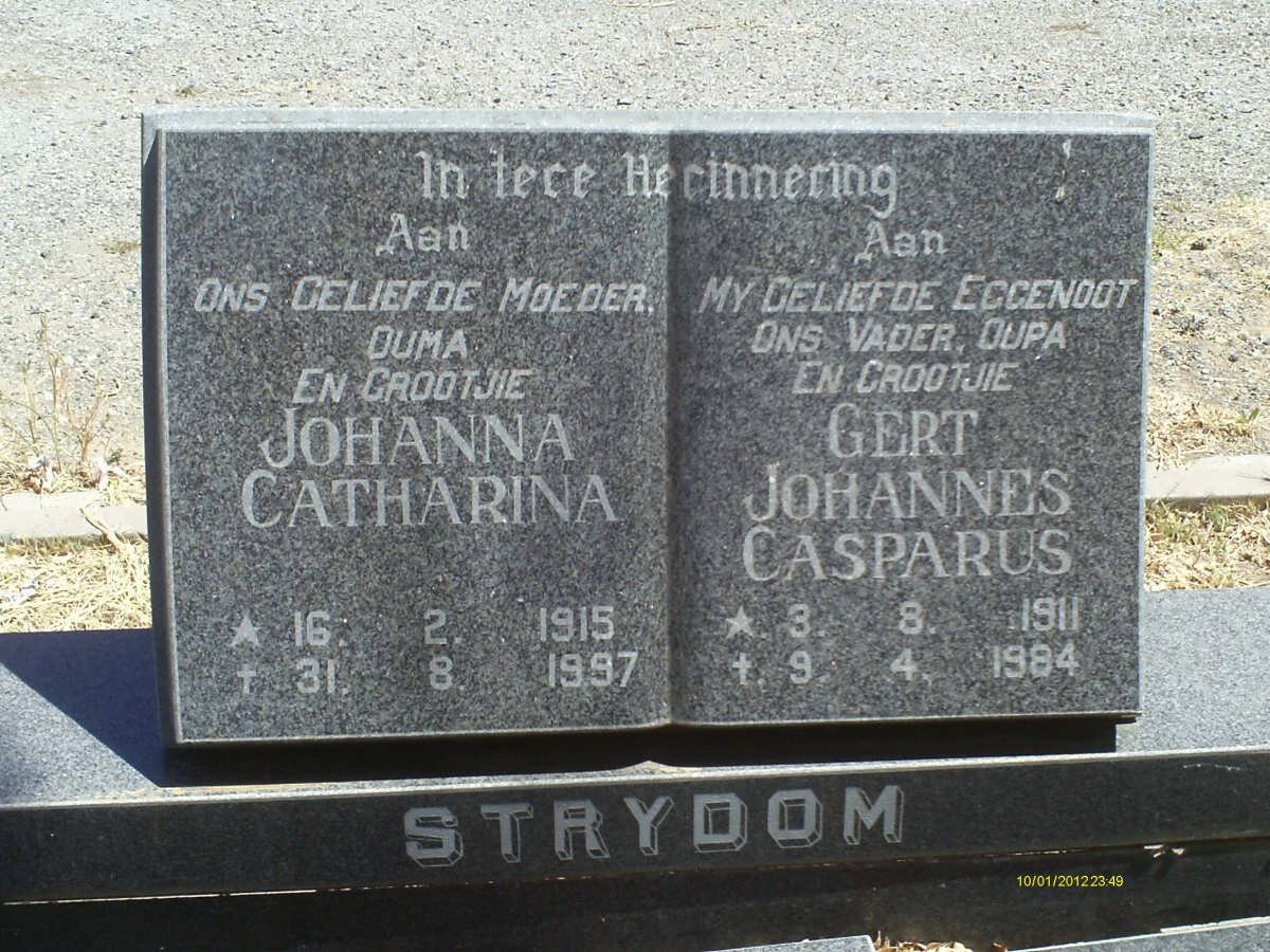 STRYDOM Gert Johannes Casparus 1911-1984 &amp; Johanna Catharina 1915-1997