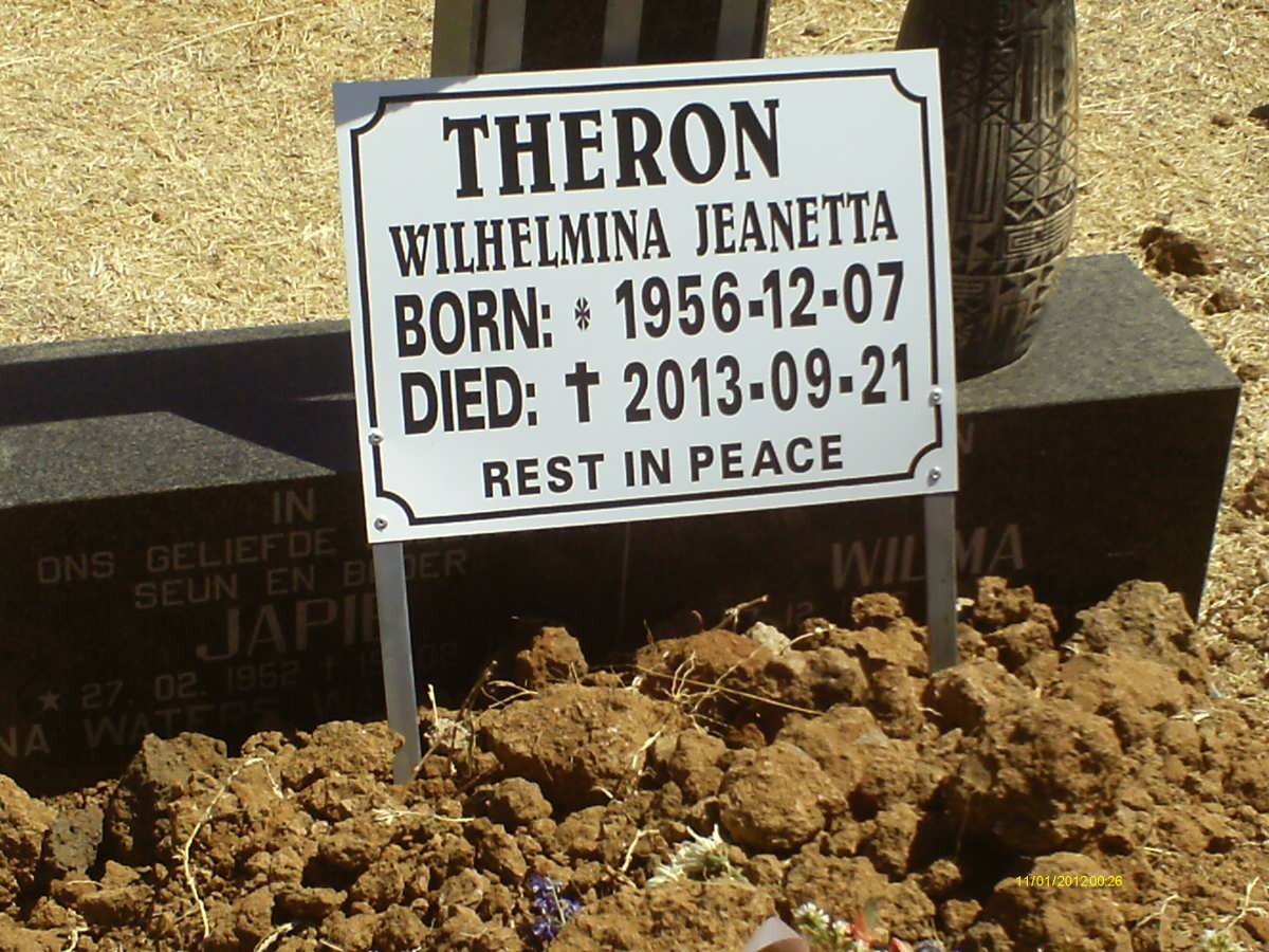 THERON Japie 1952-1999 & Wilhelmina Jeanetta Wilma 1956-2013 _2