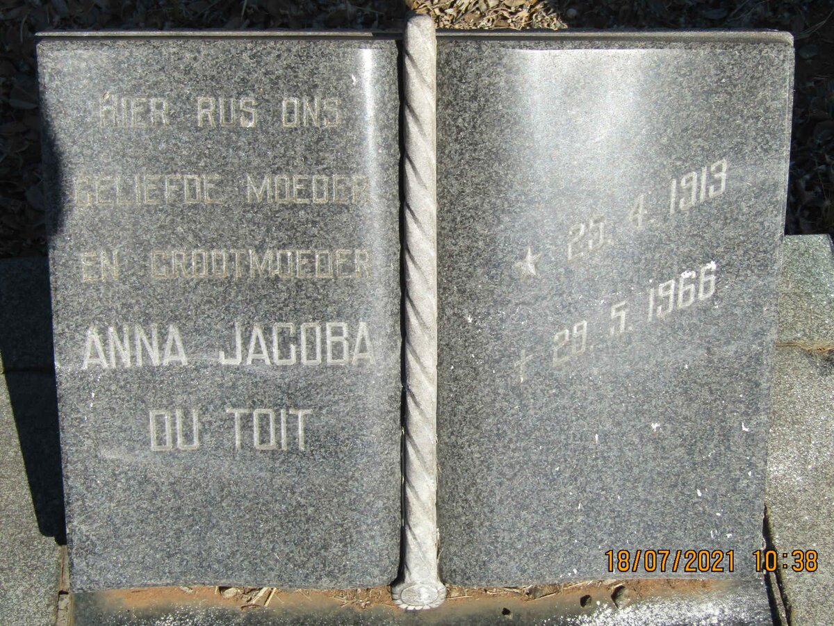 TOIT Anna Jacoba, du 1913-1966