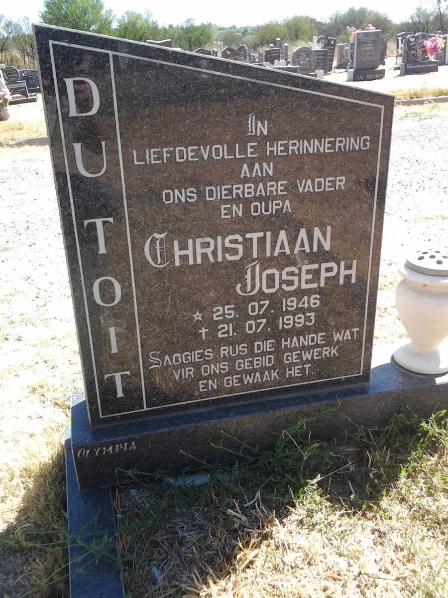 TOIT Christiaan Joseph, du 1946-1993 