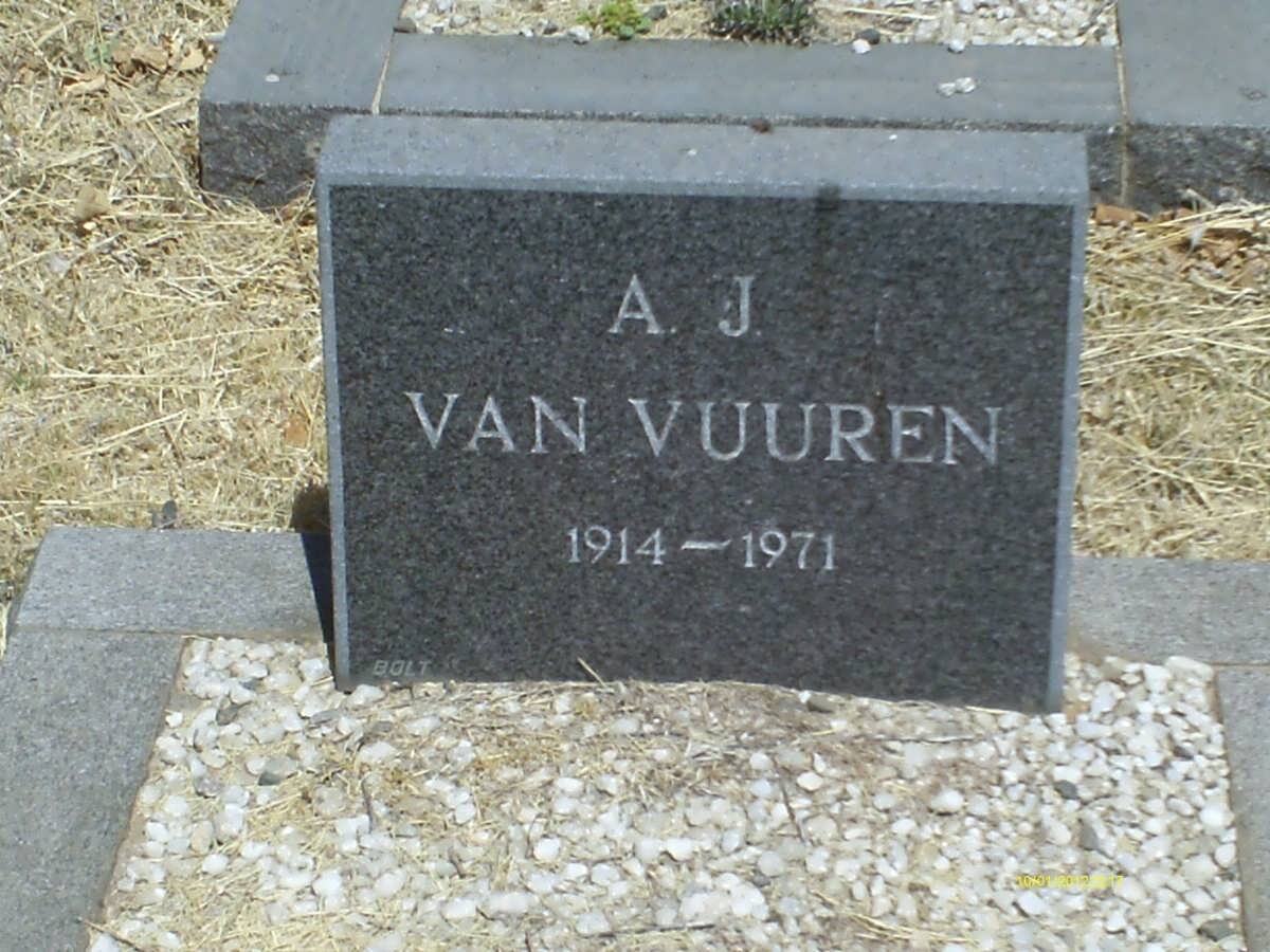 VUUREN A.J., van 1914-1971