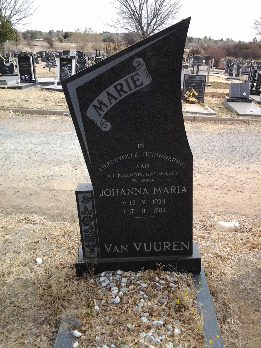 VUUREN Johanna Maria, van 1934-1982