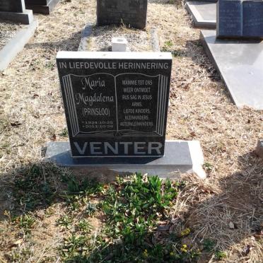 VENTER Maria Magdalena nee PRINSLOO 1924-2011