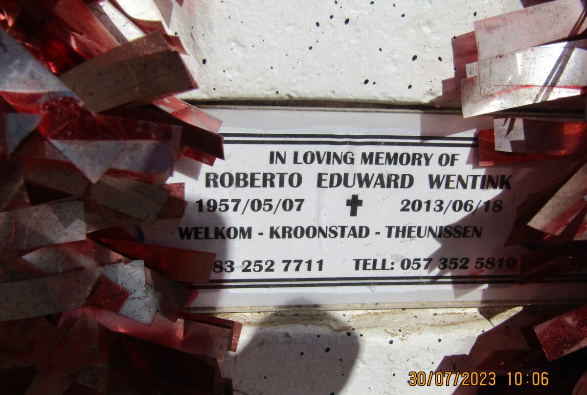 WENTINK Roberto Eduward 1957-2013
