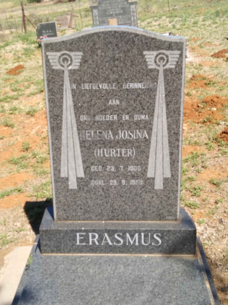 ERASMUS Helena Josina nee HURTER 190?-1989