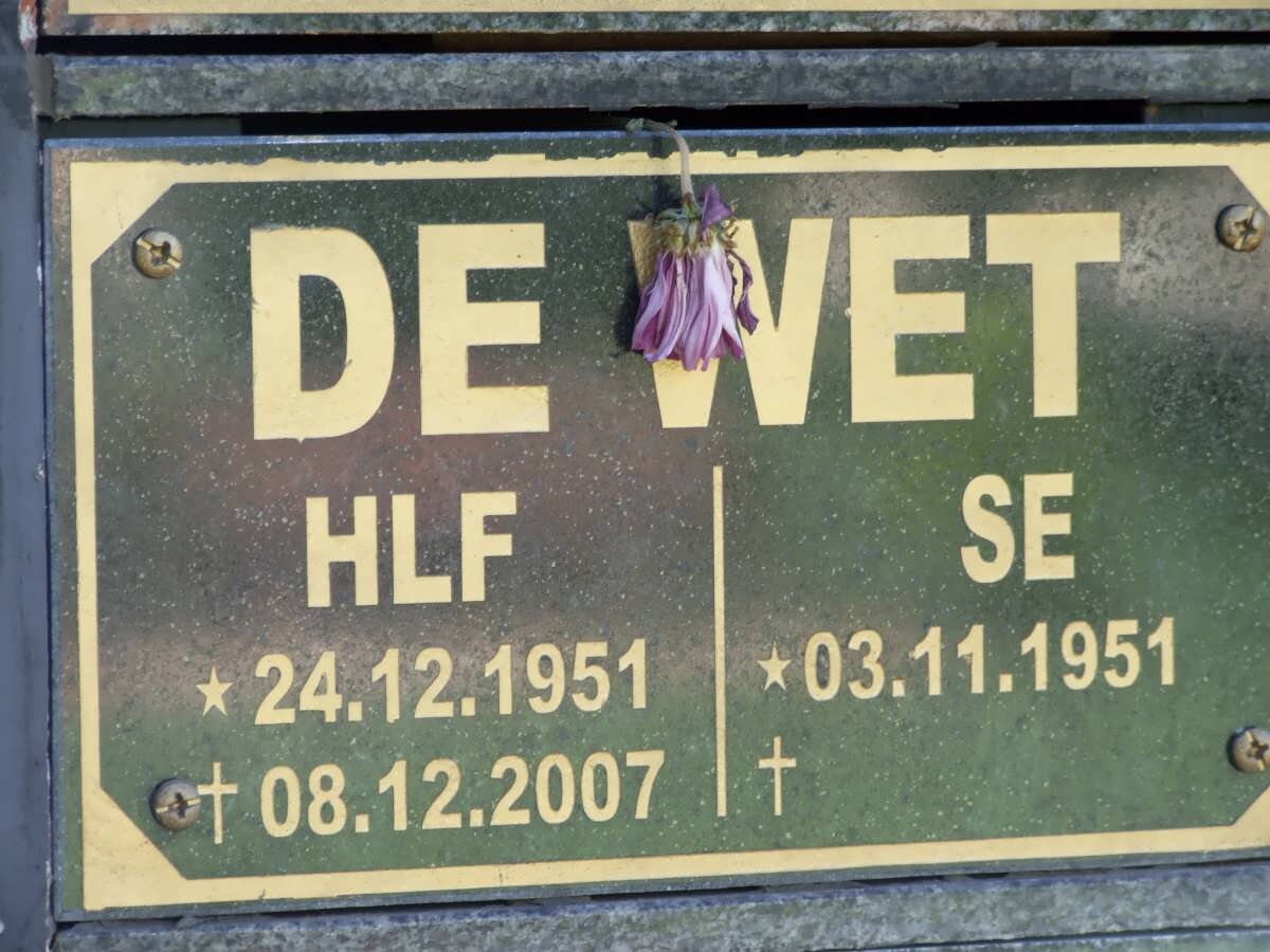WET H.L.F., de 1951-2007 &amp; S.E. 1951-