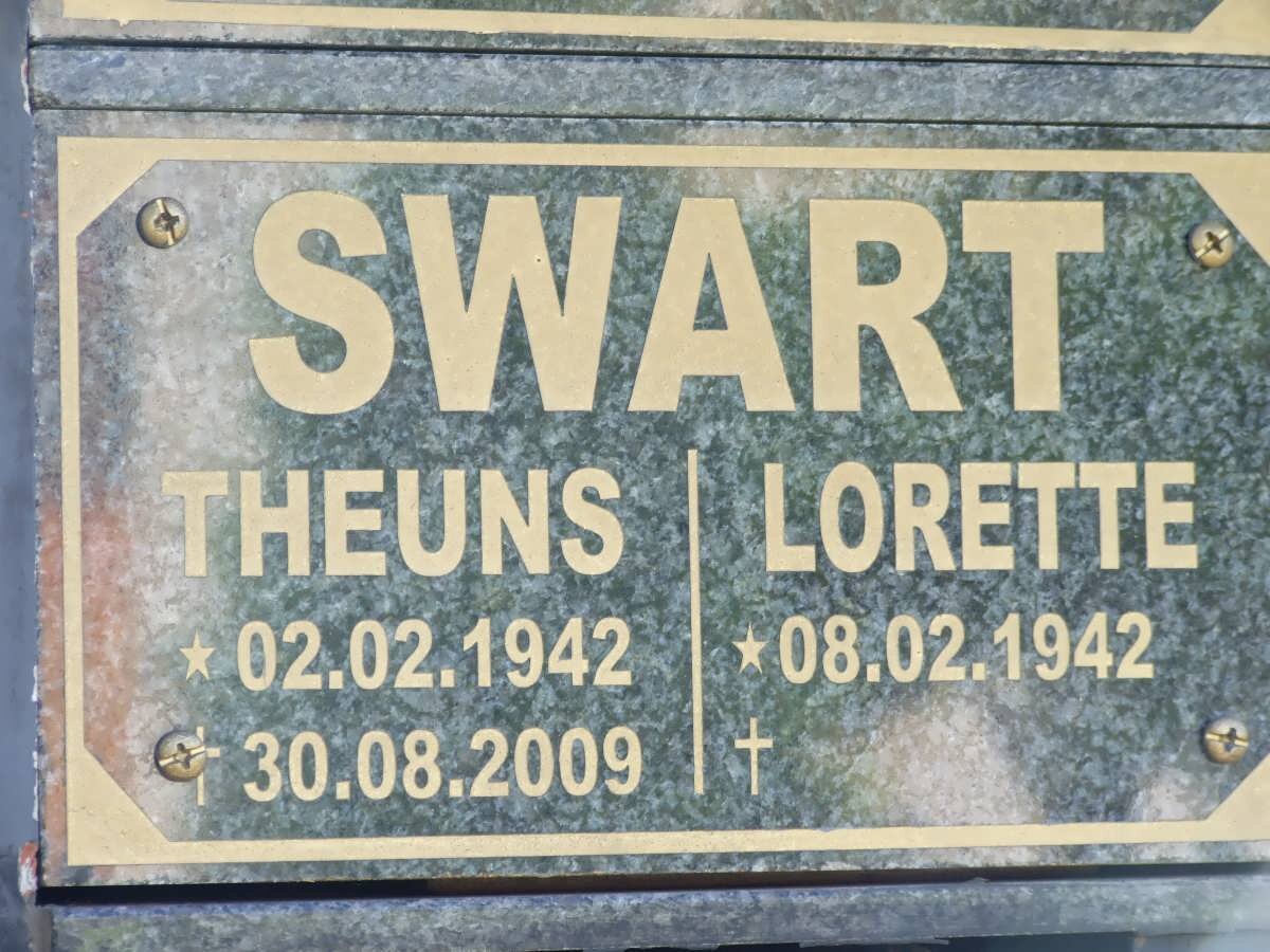 SWART Theuns 1942-2009 &amp; Lorette 1942-