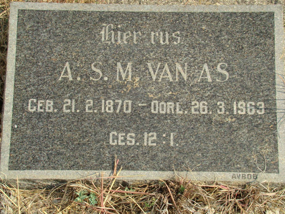 AS A.S.M., van 1870-1963