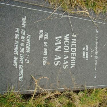 AS Frederick Nicolaas, van 1922-