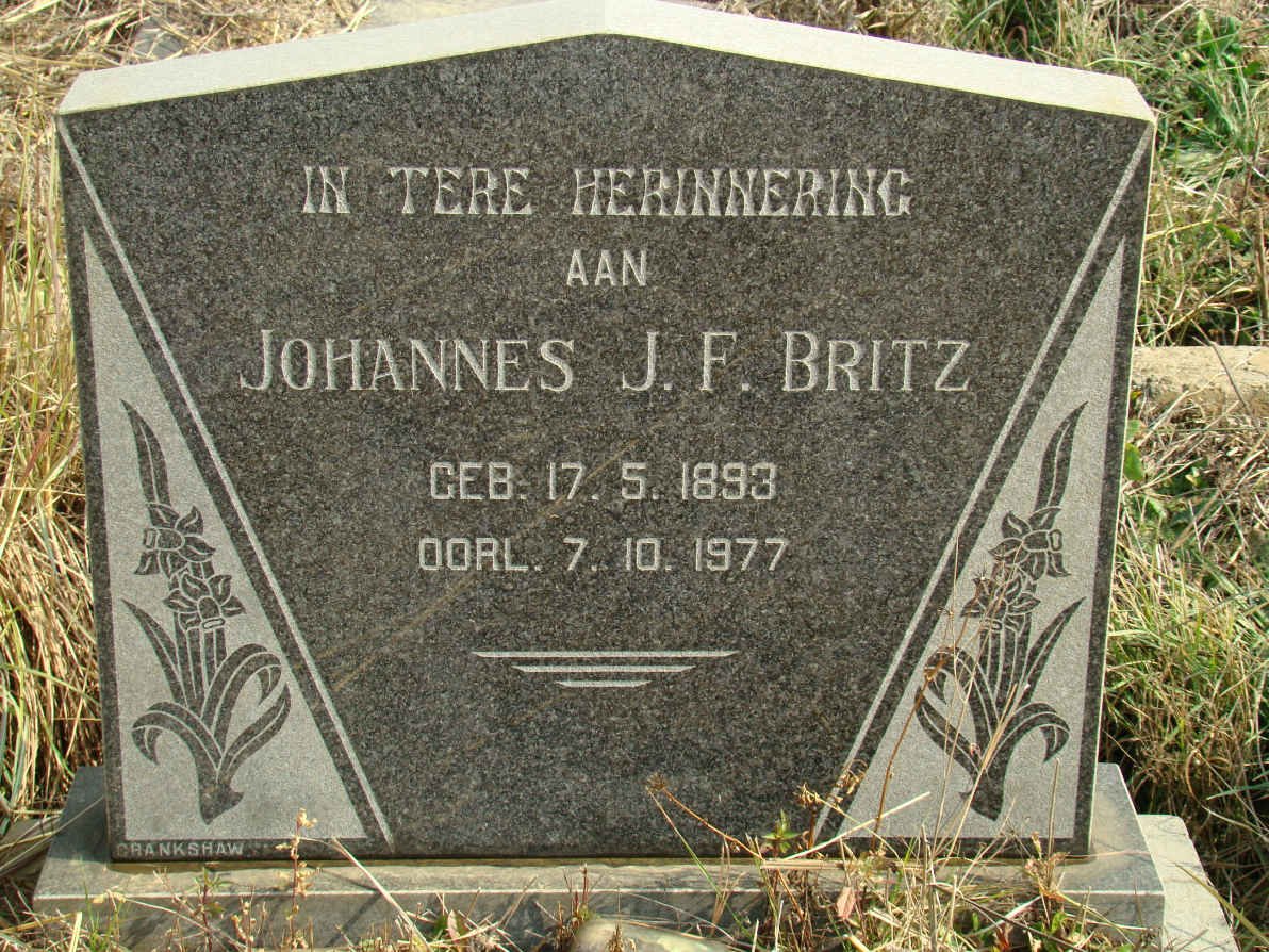 BRITZ Johannes J.F. 1893-1997