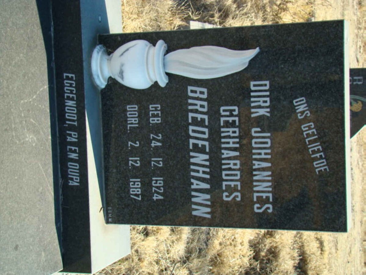 BREDENHANN Dirk Johannes Gerhardes 1924-1987