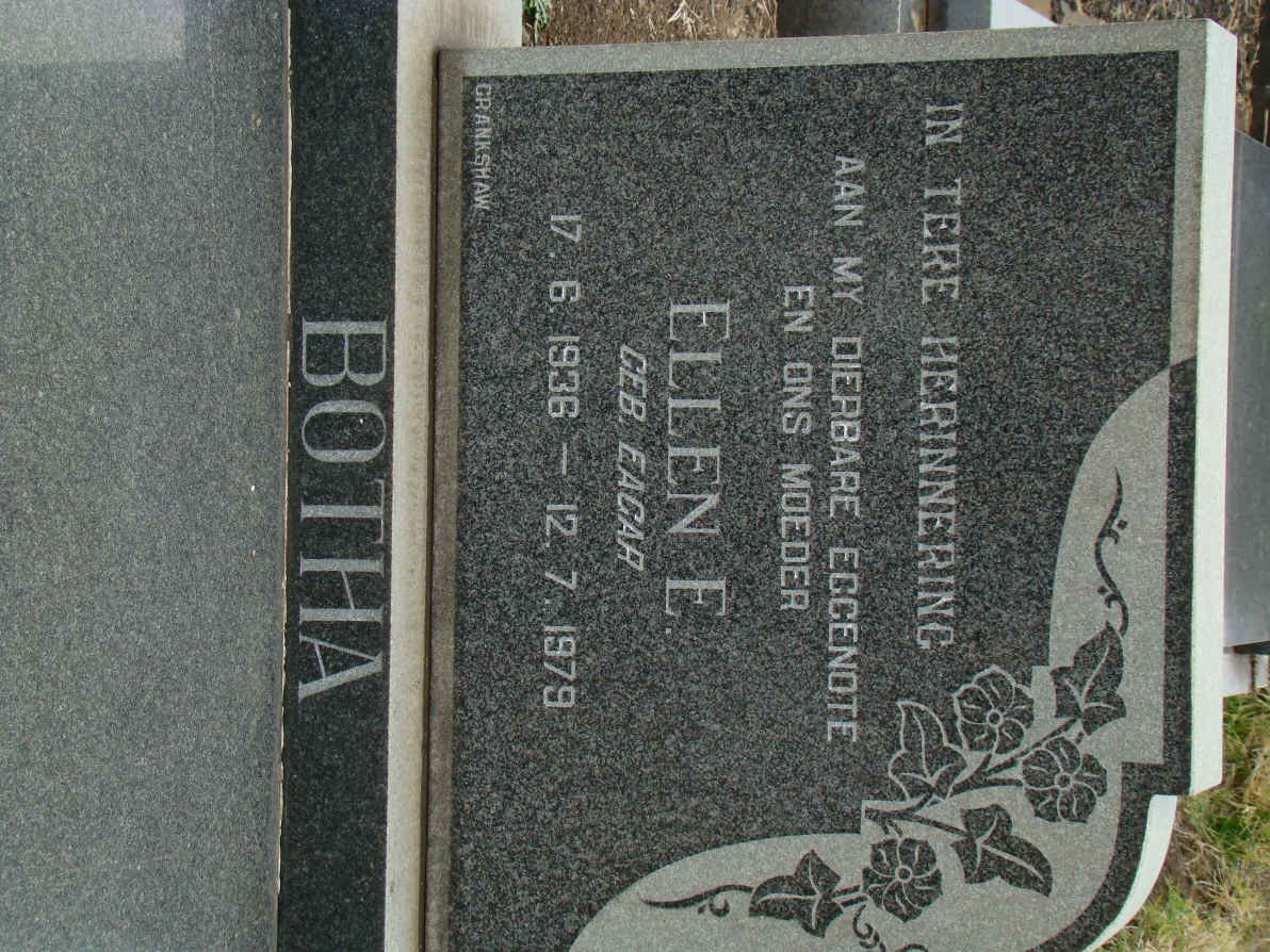 BOTHA Ellen E. nee EAGER 1936-1979