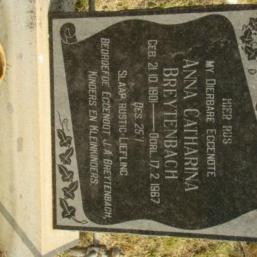 BREYTENBACH Anna Catharina 1901-1967