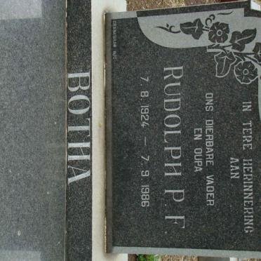 BOTHA Rudolph P.F. 1924-1986