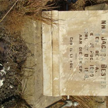 BESTER Anna Jacoba nee ODENDAAL 18?0-1918