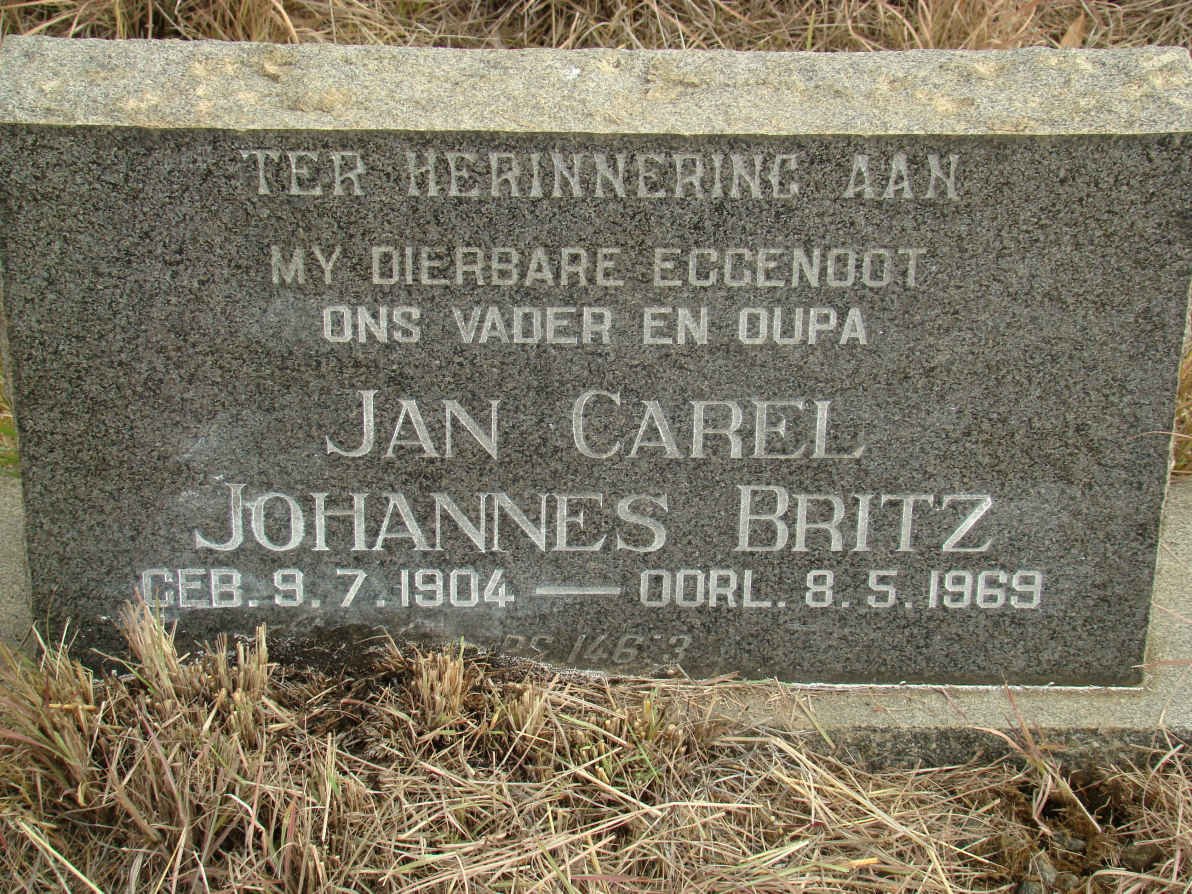 BRITZ Jan Carel Johannes 1904-1969