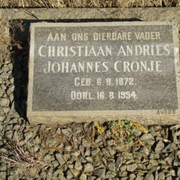 CRONJE Christiaan Andries Johannes 1872-1954