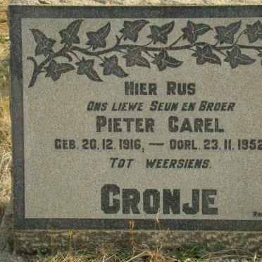 CRONJE Pieter Carel 1916-1952