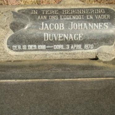 DUVENAGE Jacob Johannes 1918-1970