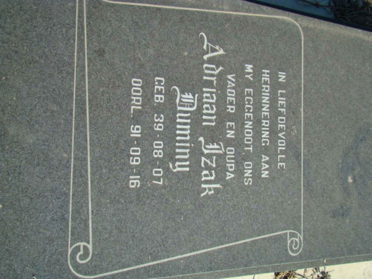 DUMINY Adriaan Izak 1939-1991