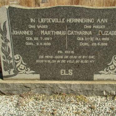ELS Johannes Marthinus 1887-1938 &amp; Catharina Elizabeth UYS 1888-1956