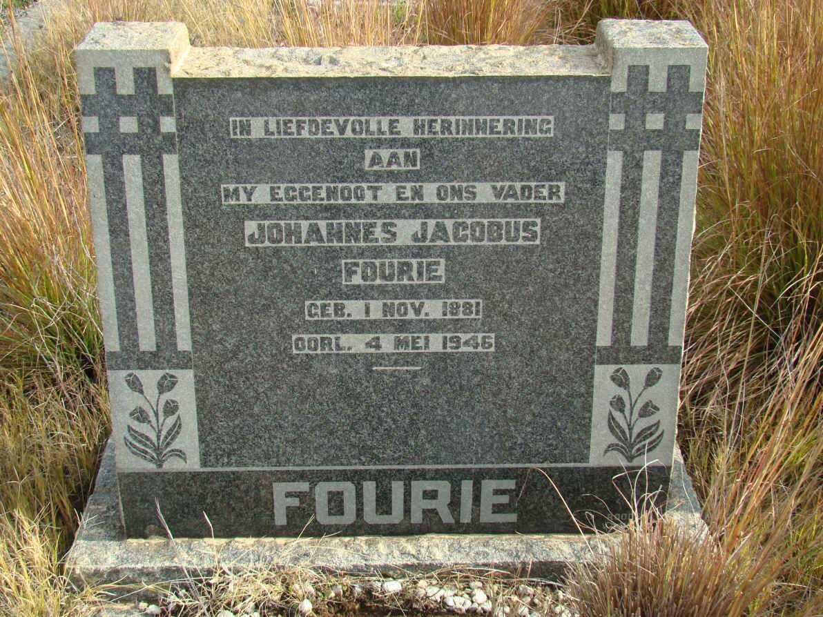 FOURIE Johannes Jacobus 1881-1946