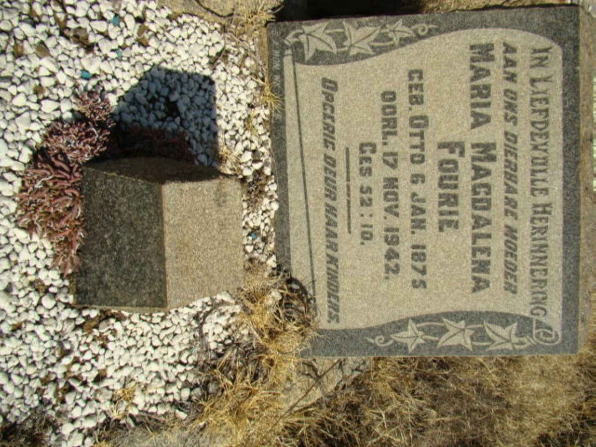 FOURIE Maria Magdalena nee OTTO 1875-1942