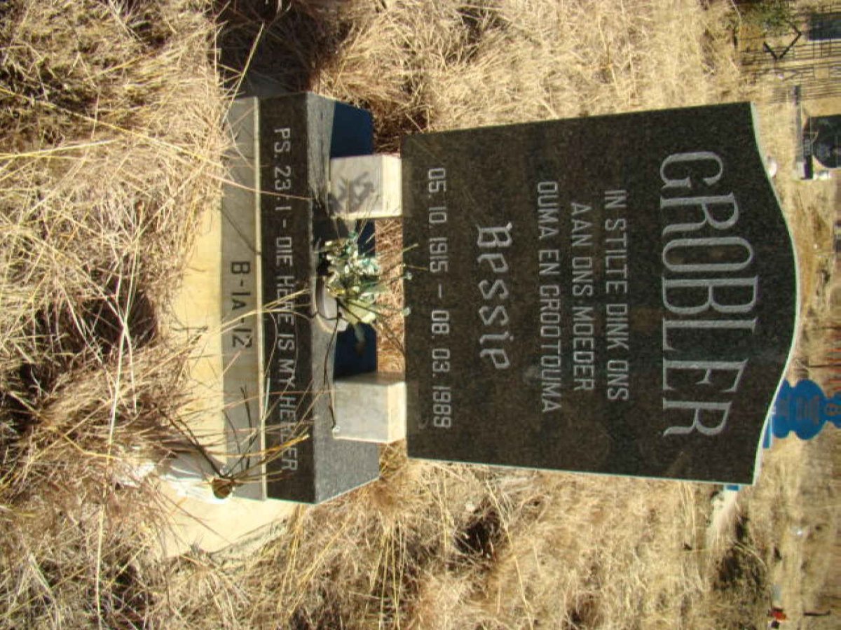 GROBLER Bessie 1915-1989