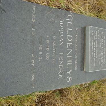 GELDENHUYS Adriaan Hendrik 1916-1993 :: GELDENHUYS Adriana 1948-1995