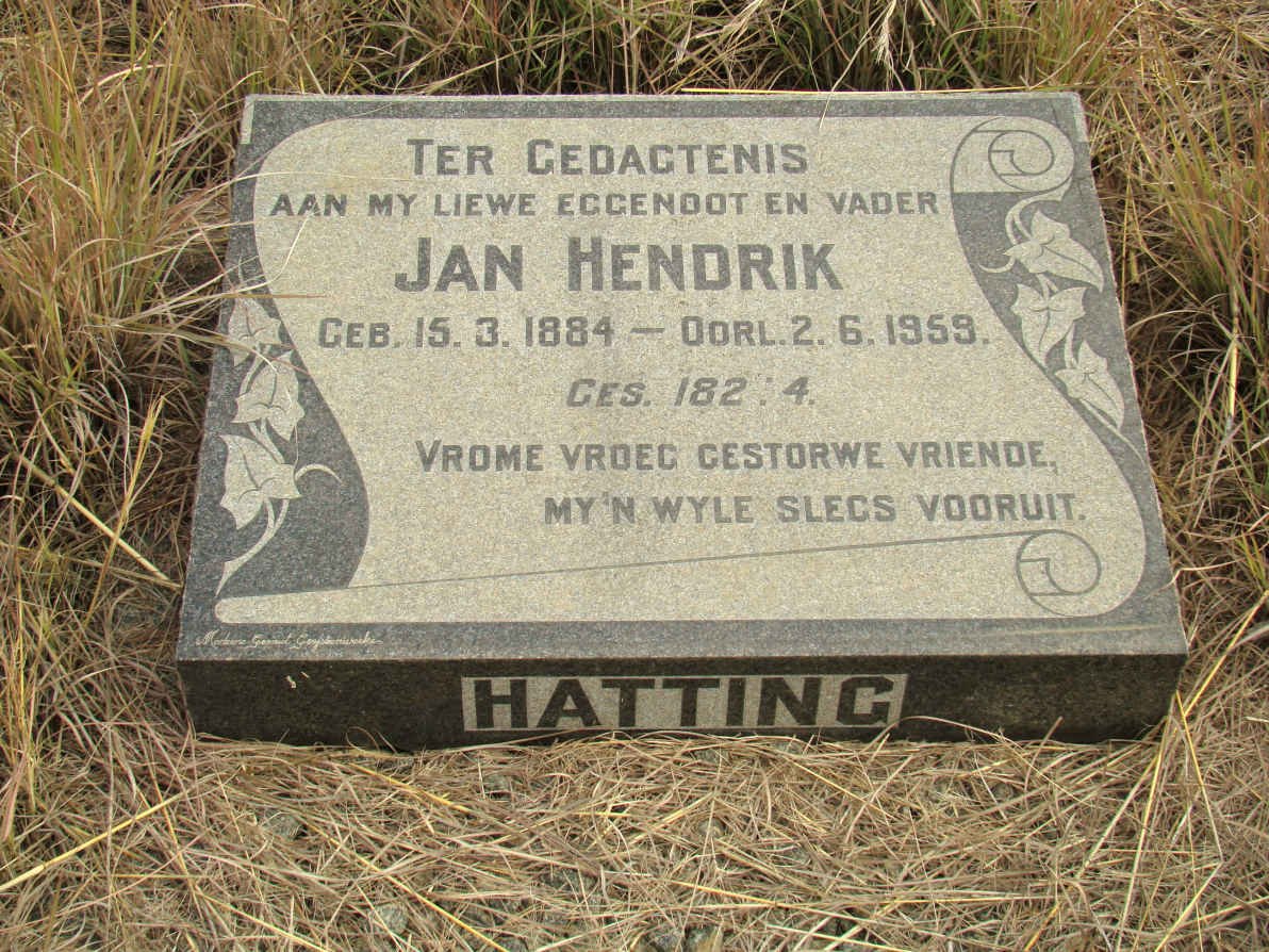 HATTING Jan Hendrik 1884-1959