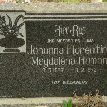 HUMAN Johanna Florentina Magdalena 1897-1972