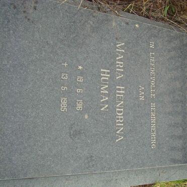 HUMAN Maria Hendrina 1916-1985