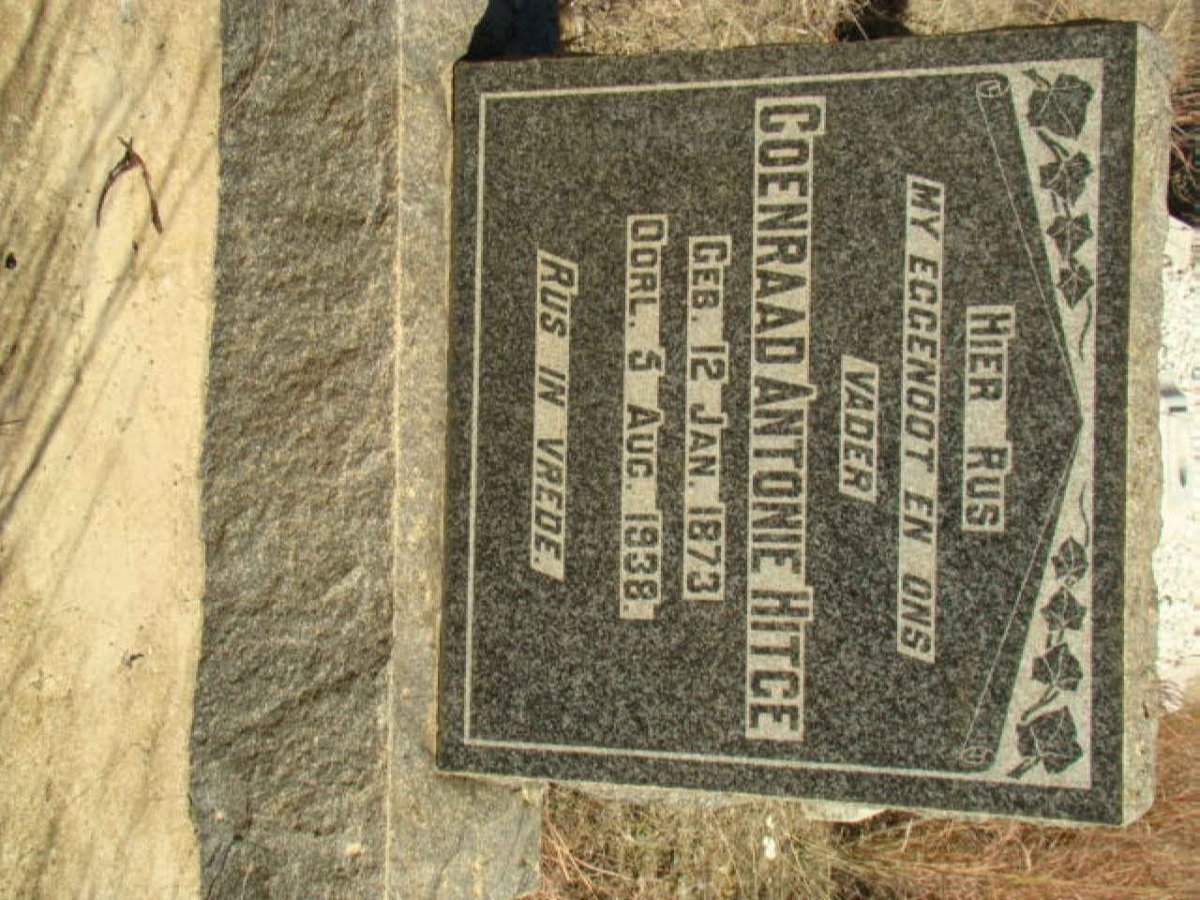 HITGE Coenraad Antonie 1873-1938