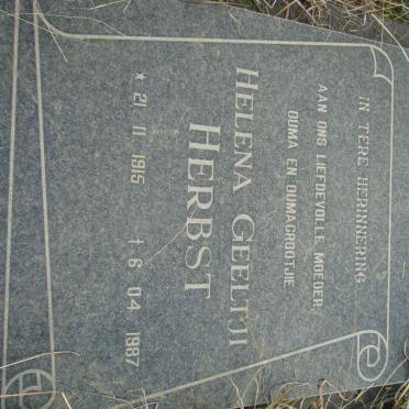 HERBST Helena Geeltji 1915-1987