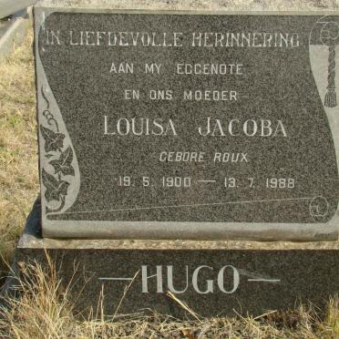 HUGO Louisa Jacoba nee ROUX 1900-1988