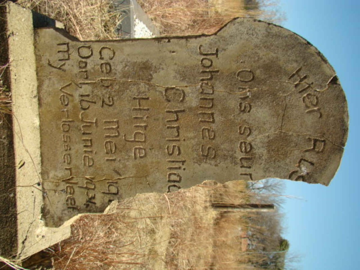 HITGE Johannes Christiaan 19??-1934