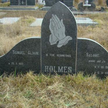 HOLMES Samuel Aldum 1922- &amp; Salome VAN DER ZYL 1925-1990