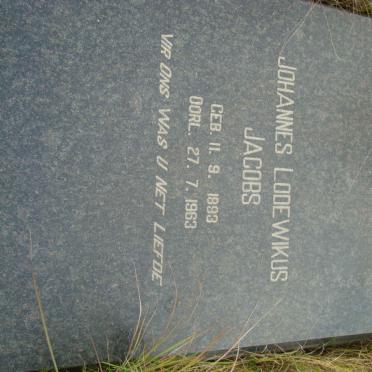 JACOBS Johannes Lodewikus 1893-1963