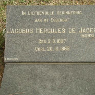 JAGER Jacobus Hercules, de 1887-1969