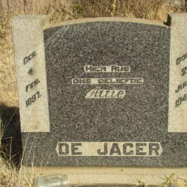 JAGER Attie, de 1897-1945