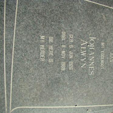 JACOBS Johannes Alwyn 1926-1989