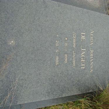 JAGER Alida Johanna, de nee JACOBS 1898-1985