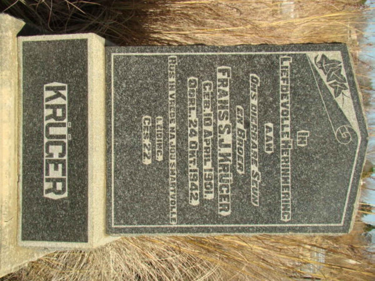 KRUGER Frans S.J. 1901-1942