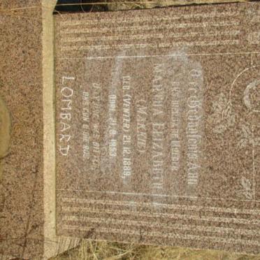 LOMBARD Martha Elizabeth 1889-1953