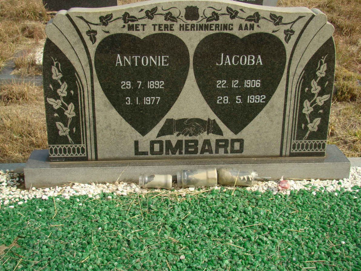 LOMBARD Antonie 1892-1877 &amp; Jacoba 1906-1992