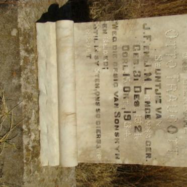 LENGENHAGER Otto Traugott 1921-1934