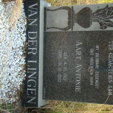 LINGEN Aart Antonie, van der 1913-1983