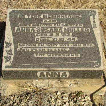 MULLER Anna Susana 1892-1944