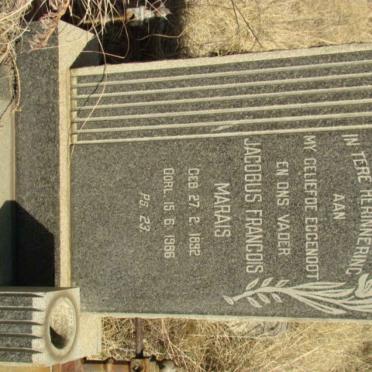 MARAIS Jacobus Francois 1892-1966